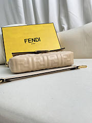 Fendi Baguette Leather Bag Beige 27x15x6cm - 6