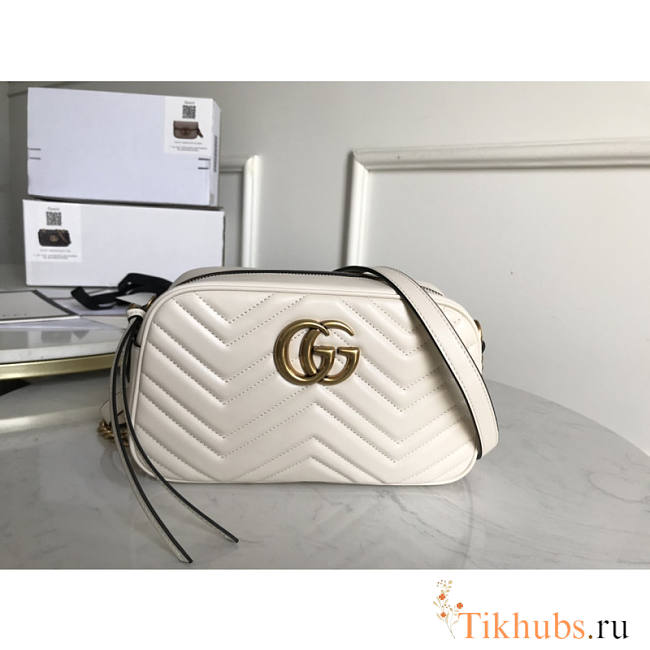 Gucci Marmont Small White Bag 24x12x7cm - 1