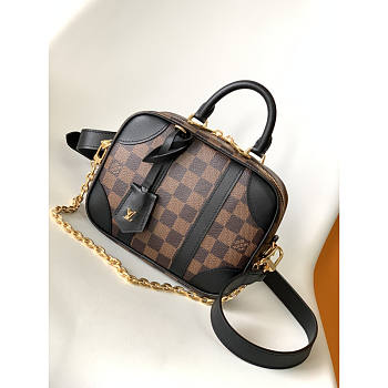 Louis Vuitton LV Valisette Souple BB Bag Black 21x16x7cm