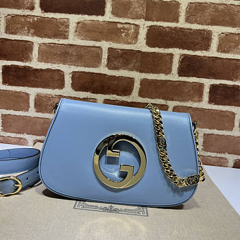 Gucci Blondie Shoulder Bag Blue 28x16x4cm