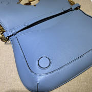 Gucci Blondie Shoulder Bag Blue 28x16x4cm - 3