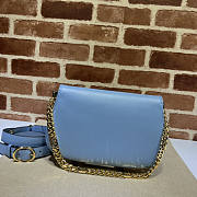 Gucci Blondie Shoulder Bag Blue 28x16x4cm - 5