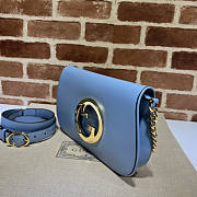 Gucci Blondie Shoulder Bag Blue 28x16x4cm - 6