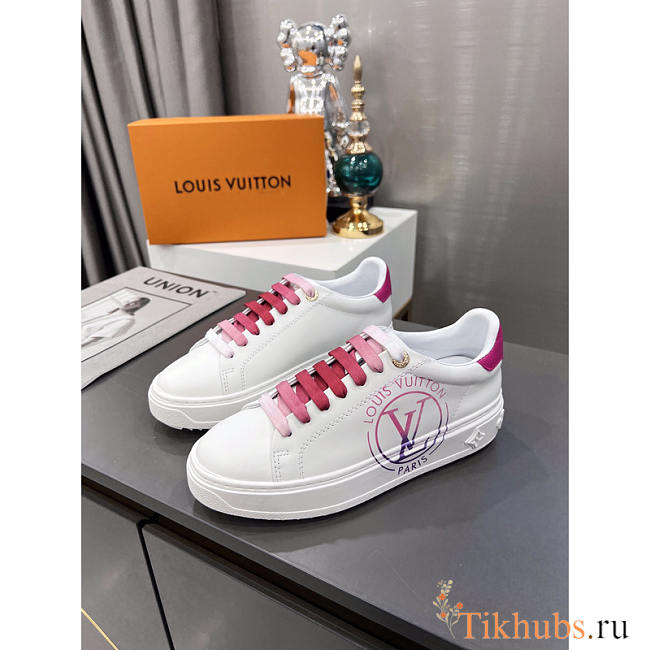 Louis Vuitton LV Time Out Sneaker White Pink Sneaker - 1