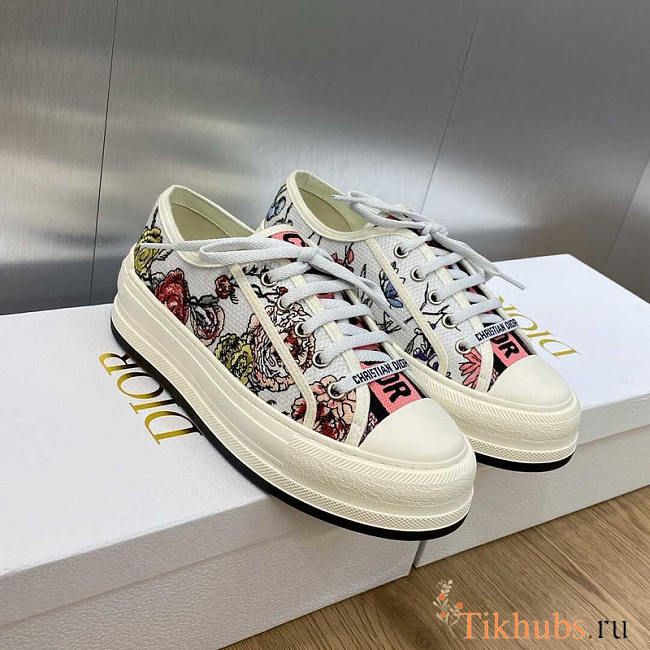 Dior Walk'N'Dior Platform Sneakers White Multicolor Florilegio - 1