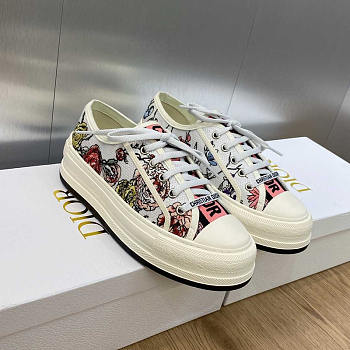 Dior Walk'N'Dior Platform Sneakers White Multicolor Florilegio