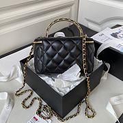 Chanel Clutch With Strap Black Lambskin Gold 9.5x17x8cm - 5