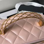 Chanel Clutch With Strap Pink Lambskin Gold 9.5x17x8cm - 2