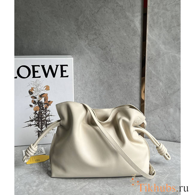 Loewe Flamenco Clutch Bag White 30x24.5x10.5cm - 1