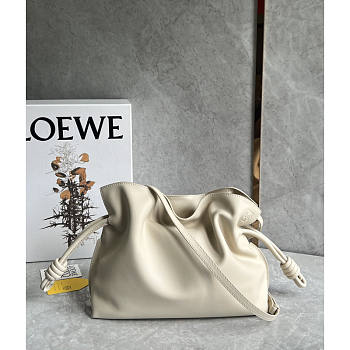 Loewe Flamenco Clutch Bag White 30x24.5x10.5cm