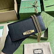 Gucci Chain Wallet Interlocking G Python Bow Black 19x10x4cm - 1