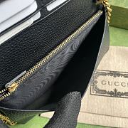 Gucci Chain Wallet Interlocking G Python Bow Black 19x10x4cm - 4