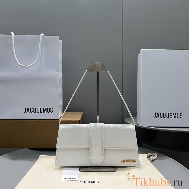 Jacquemus Le Bambino Long Flap Bag White 28x13.5cm - 1