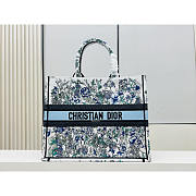 Dior Large Book Tote Bag Multicolor Flowers 42x35x18.5cm - 1