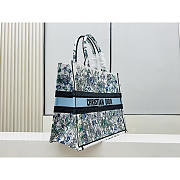 Dior Large Book Tote Bag Multicolor Flowers 42x35x18.5cm - 6