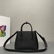 Prada Double Leather Mini Bag Black 25x18.5x12.5cm - 2