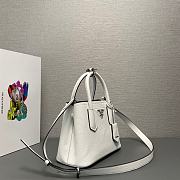 Prada Double Leather Mini Bag White 25x18.5x12.5cm - 3