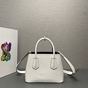 Prada Double Leather Mini Bag White 25x18.5x12.5cm - 2