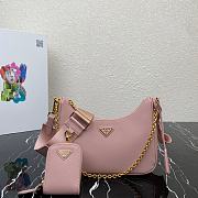 Prada Re-Edition 2005 Saffiano Leather Bag Pink 22x18x6cm - 1