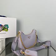 Prada Re-Edition 2005 Saffiano Leather Bag Purple 22x18x6cm - 6