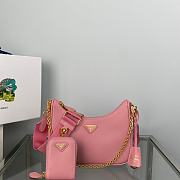 Prada Re-Edition 2005 Saffiano Leather Bag Petal Pink 22x18x6cm - 1
