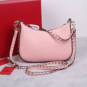 Valentino Small Rockstud Hobo Bag Pink 25x20x4cm - 5