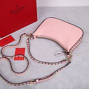 Valentino Small Rockstud Hobo Bag Pink 25x20x4cm - 3