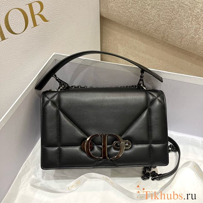 Dior 30 Montaigne Chain Bag With Handle Black 25x8x15cm - 1