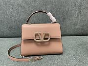 Valentino Small Vsling Handbag With Jewel Rose 22x17x9cm - 1