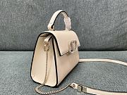 Valentino Small Vsling Handbag With Jewel White 22x17x9cm - 2