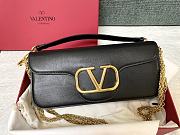 Valentino Loco Calfskin Shoulder Bag Black 27x13x6cm - 1