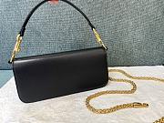 Valentino Loco Calfskin Shoulder Bag Black 27x13x6cm - 4