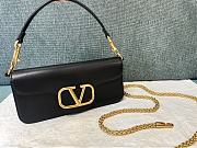 Valentino Loco Calfskin Shoulder Bag Black 27x13x6cm - 2
