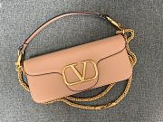 Valentino Loco Calfskin Shoulder Bag Rose 27x13x6cm - 1