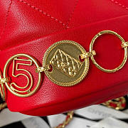 Chanel Small Backpack Calfskin & Gold-Tone Metal Red 18x18x8cm - 2
