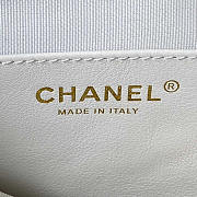 Chanel Small Backpack Calfskin & Gold-Tone Metal White 18x18x8cm - 2