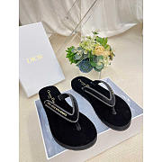 Dior Diorsea Flip Flops Velvet Black - 1