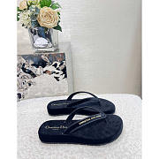 Dior Diorsea Flip Flops Velvet Black - 3