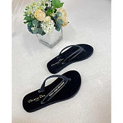 Dior Diorsea Flip Flops Velvet Black - 5