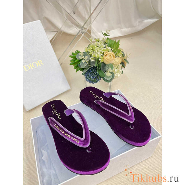 Dior Diorsea Flip Flops Velvet Purple - 1