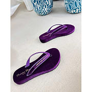 Dior Diorsea Flip Flops Velvet Purple - 5