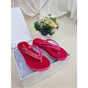 Dior Diorsea Flip Flops Velvet Pink