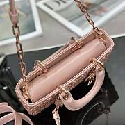 Dior Small Lady D-Joy Bag Rose Des Vents Cannage 22 x 12 x 6 cm - 6