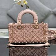 Dior Small Lady D-Joy Bag Rose Des Vents Cannage 22 x 12 x 6 cm - 5