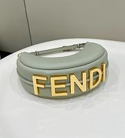 Fendi Fendigraphy Small Green Leather Bag 29x24.5x10cm - 3