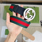 Gucci Web Belt With Double G Buckle - 4