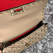 Valentino Small Rockstud Spike Bag Beige 20x5x11.5cm - 5
