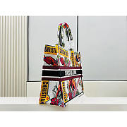 Dior Large Book Tote Bag Multicolour Indian Animals 42x35x18.5cm - 5