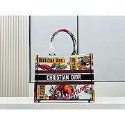 Dior Medium Book Tote Bag Multicolour Indian Animals 36x27x16cm - 1