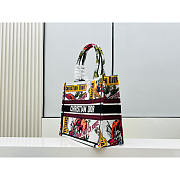 Dior Medium Book Tote Bag Multicolour Indian Animals 36x27x16cm - 6